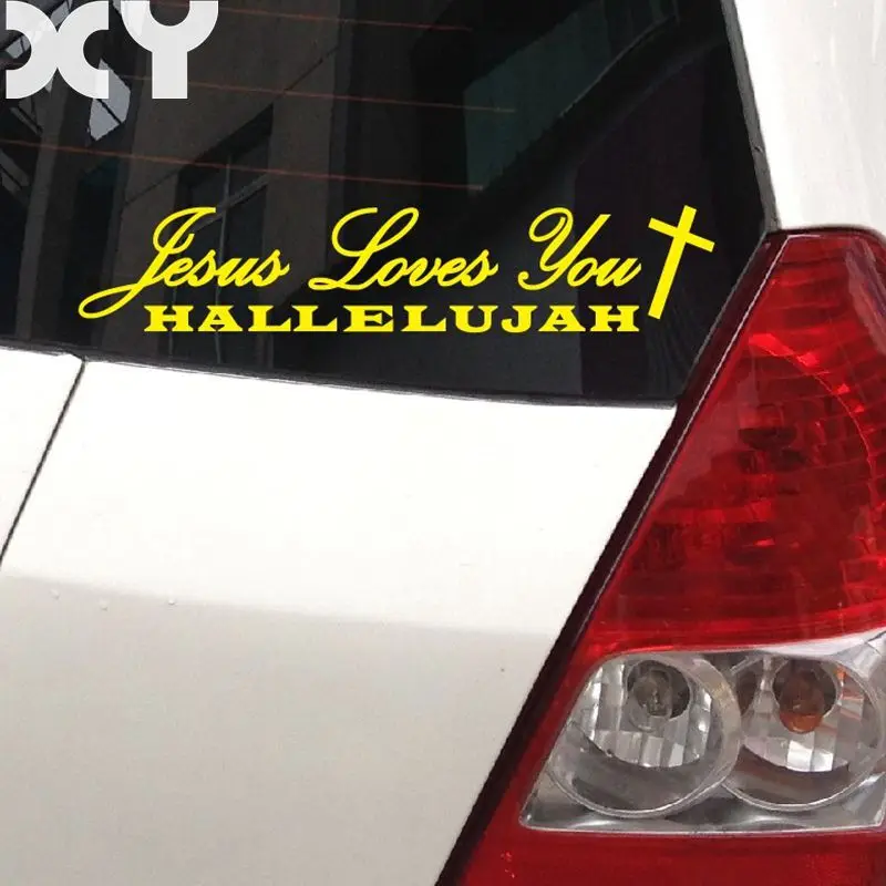

Jesus Hallelujah High Quality Reflective Tape Waterproof Car Stickers and Decals for Rear Windshield Car Tail and So On