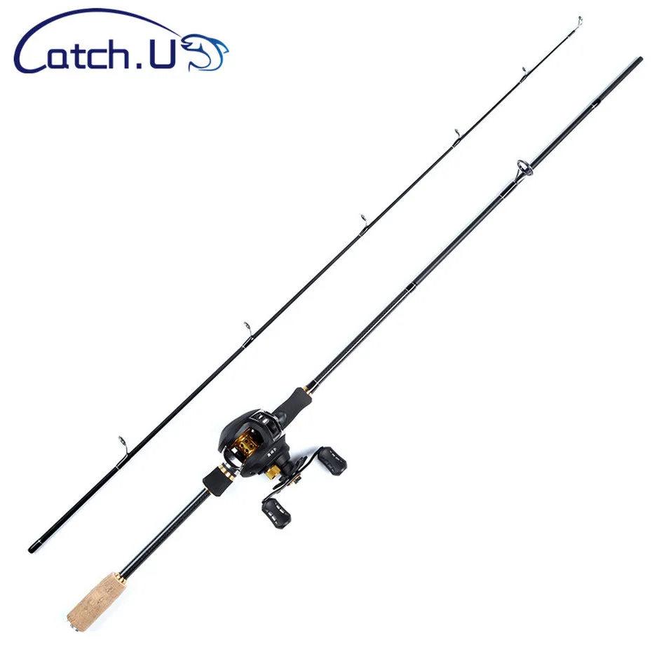 

Catch.U 1.8M Black Carbon Telescopic Spinning Rod Fuji, Fishing Rods Spinning River Casting Rod