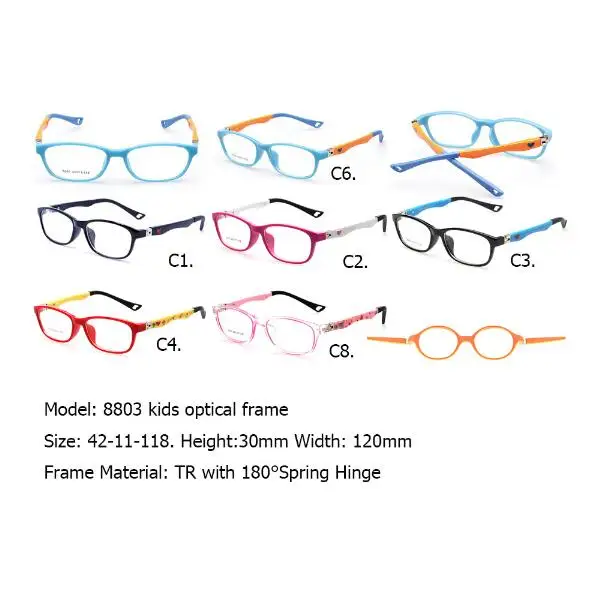 8803 45-11-126 TR безопасные детские очки рамы дети гибкие очки Оптическая детская оправа Очки для малышей