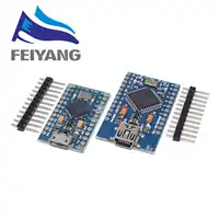 100PCS Pro Micro ATmega32U4 5V 16MHz Replace ATmega328 For arduino ATMega 32U4 Pro Mini With 2 Row Pin Header