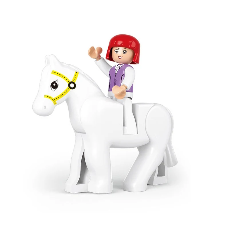 

Knight Prince Horse Building Blocks Compatible with Legoelieds Minifigure Playmobil Educational Toys for Children B0517
