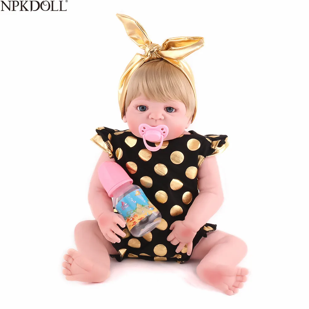 

NPKDOLL Reborn Doll Baby Silicone Girl Gift Princess Babies Vinyl 55cm 22 inch Fashion Cute Doll Bebe Reborn Christmas Gift