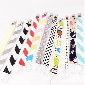 

Snap Fabric Pacifier Clips With Metal Personalized 20pc DIY Crafts in Rainbow Grey Arrows Dummy Clip Baby Gift Pacifier Chain