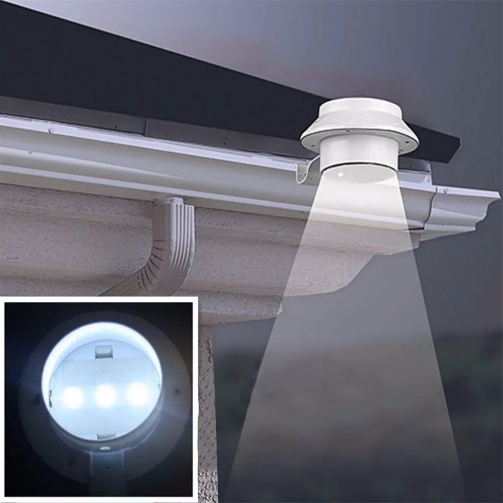 

3 LED Solar Energy Saving Light for Outdoor Garden Landscape Yard Fence Gutter Wall Roof Backyard Lighting Hand Lamp