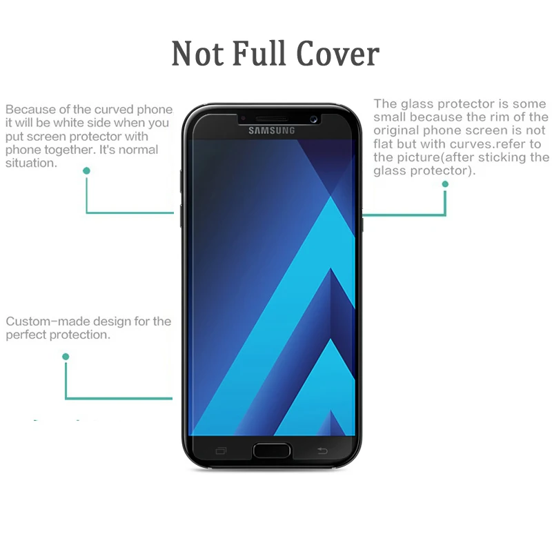 2 шт закаленное стекло для Samsung Galaxy A3 A5 A7 2017 Защитная пленка экрана на A 3 5 7 A320 A3200 A520F