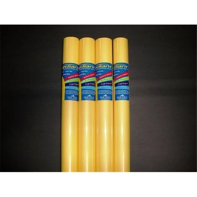 RiteCo Raydiant 80187 Riteco Raydiant Fade Resistant Art Rolls Light Yellow 48 In. X 50 Ft. 4 Pack
