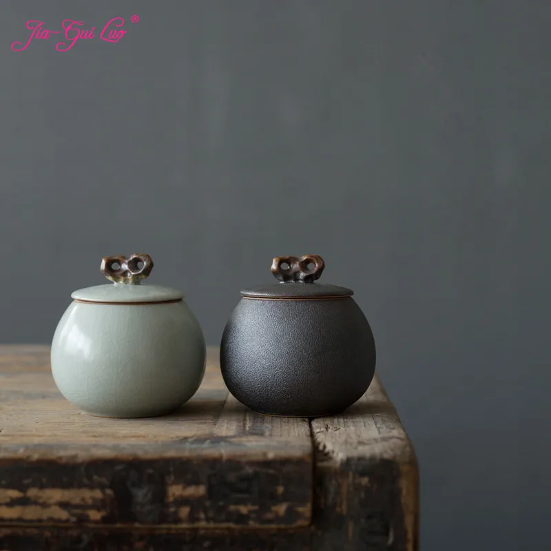

JIA-GUI LUO Ceramic Tea Box Ceramic Jar Tea Storage Box Tea Container Kitchen Canisters Canister Set Tea Canister D122