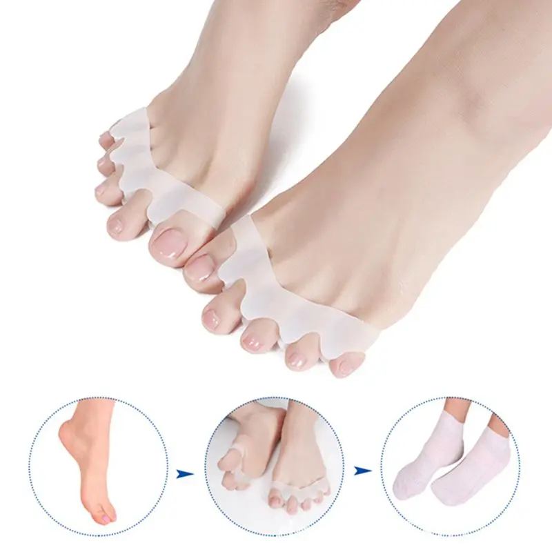 1 Pair Foot Care Tool Sholl Hallux Valgus Correction Of The Thumb Toe Separator Bursitis Pedicure Silicone Corrector For Toes | Спорт и