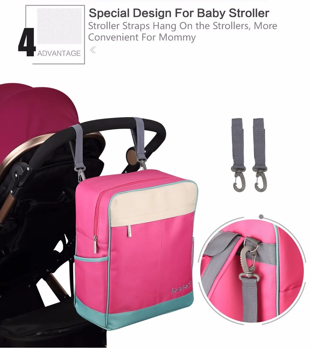 Мешок для прогулочной детской коляски прогулочная коляска Организатор аксессуары Подгузники сумка для мам детская коляска для перевозки бутылки Yoya