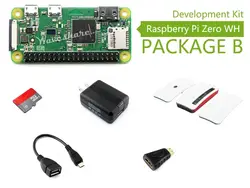 Raspberry Pi Zero WH (встроенный WiFi, предварительно Паянные заголовки) Тип B, карта Micro SD, адаптер питания, официальный корпус, основные компоненты