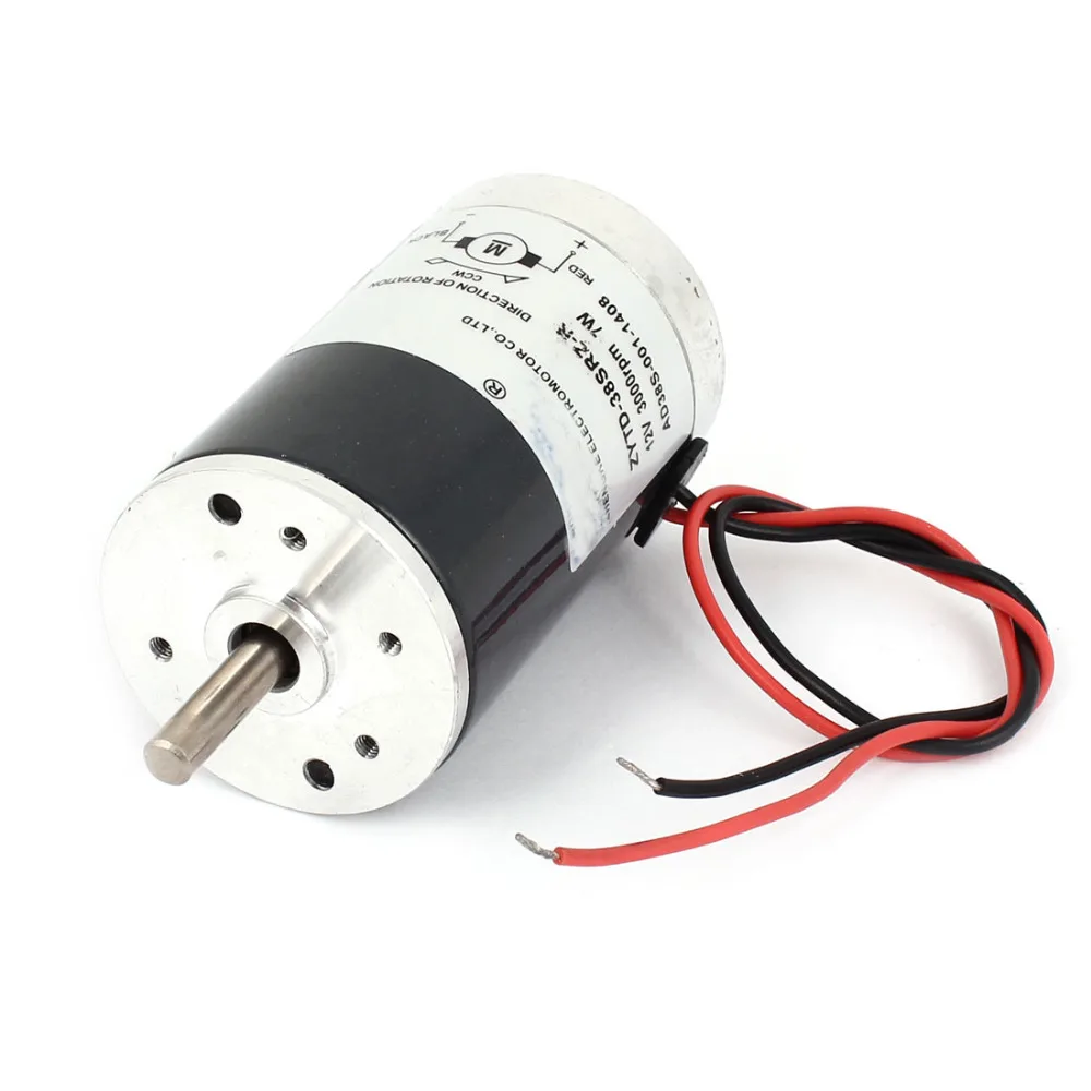 

Uxcell Newest DC 12V 7W 3000RPM Brushed Motor 5mm Shaft 38 x 65mm DC Brush Motor Replacement ZYTD-38SRZ-R