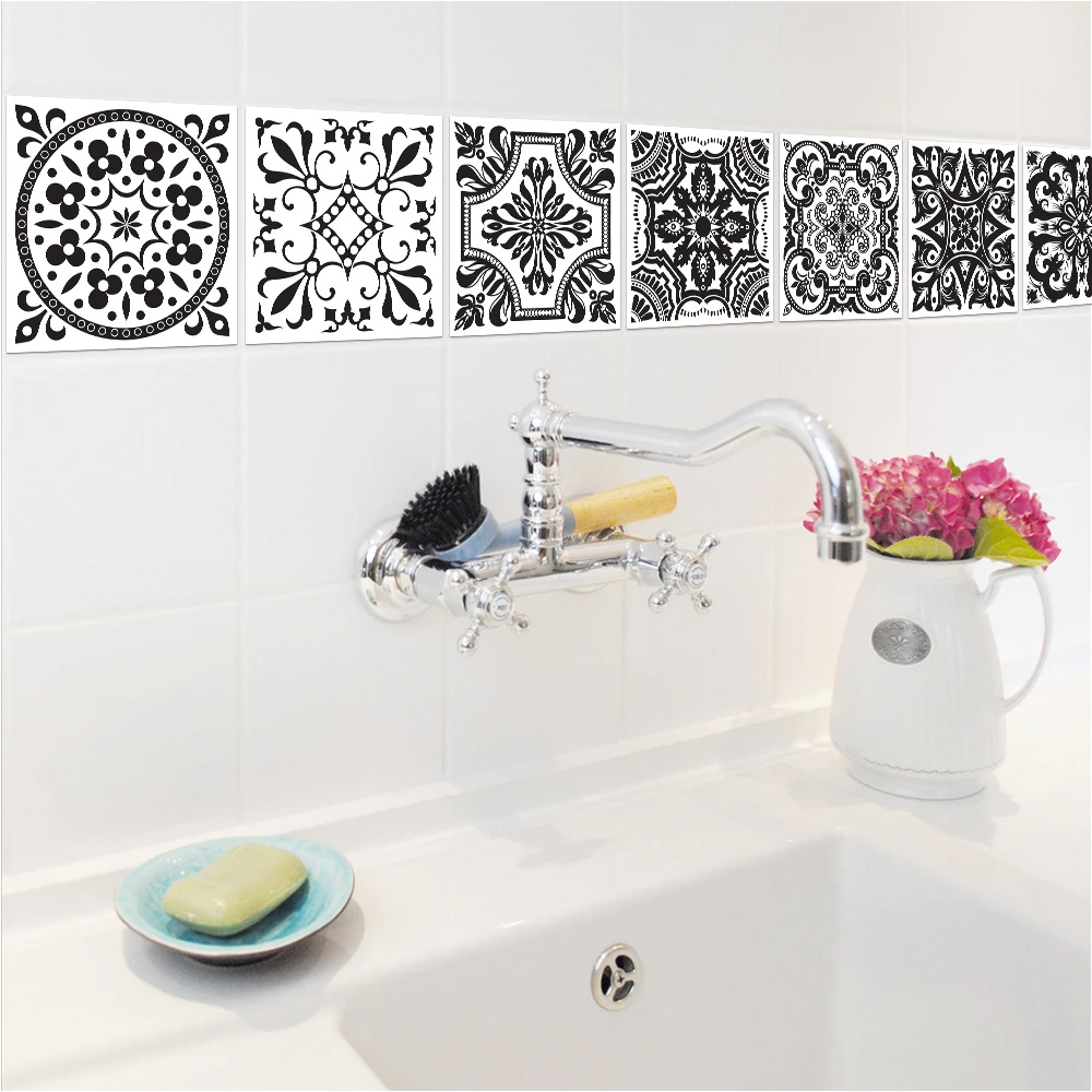 Funlife Self Adhesive Kitchen Retro Tiles Wall Sticker
