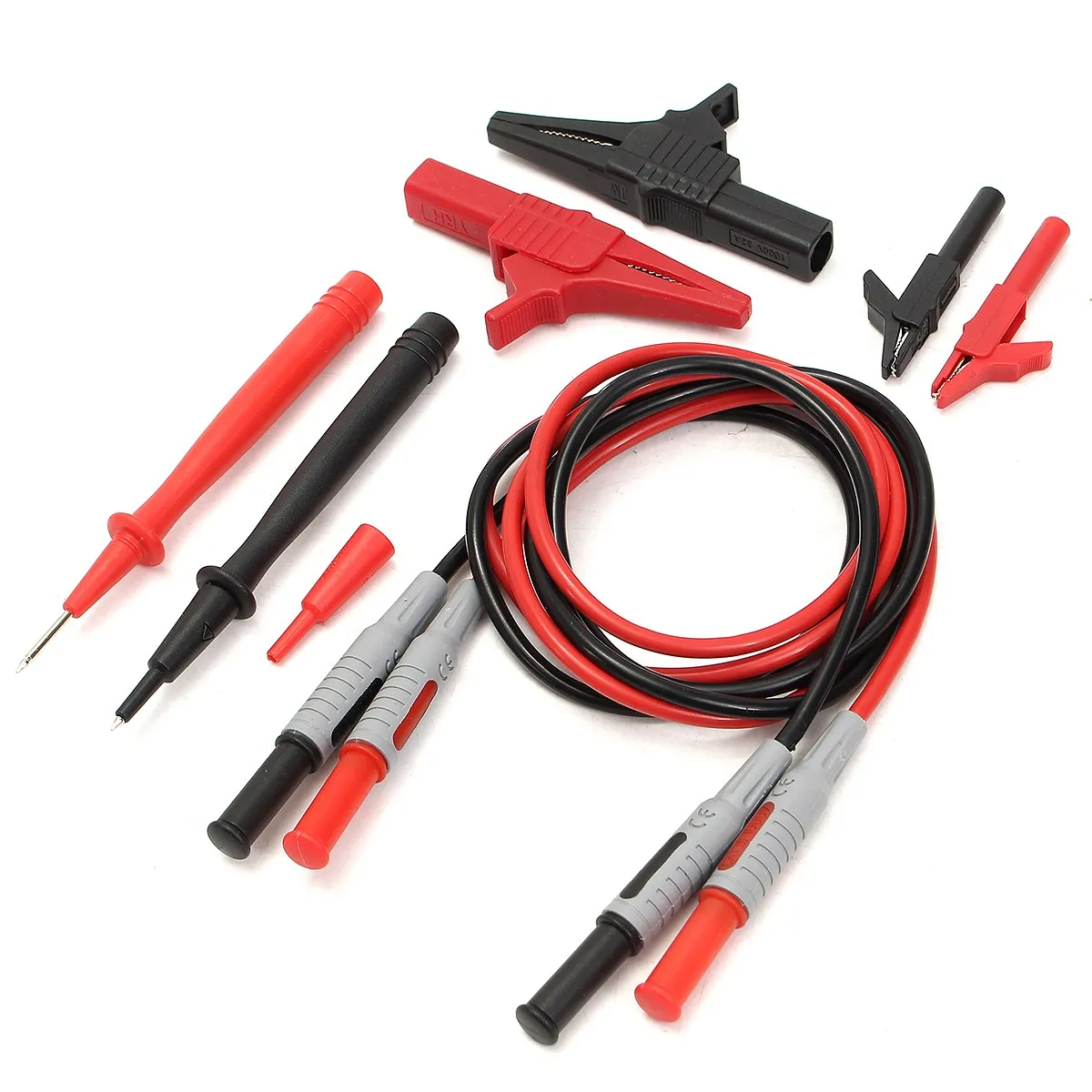 

P1600A 8 in 1 Universal Multimeter Probe Lead Banana Plug Alligator Clip Electronic Test Lead Automotive Test Probe
