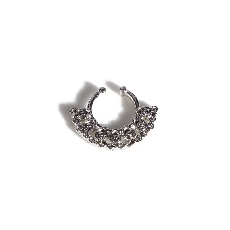 

On the nose rings false septum false fake nose ring on the nose ring on false septum of false septum