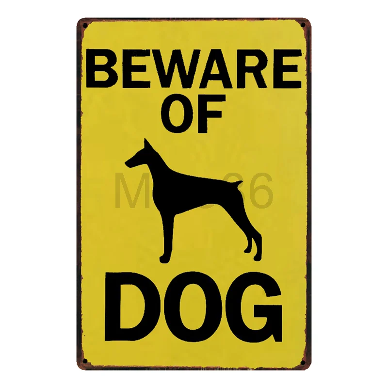 

[ Mike86 ] Beware Of DOG Metal Sign Home Hotel Wall Painting Plaque Room Street Public Decor FC-3010
