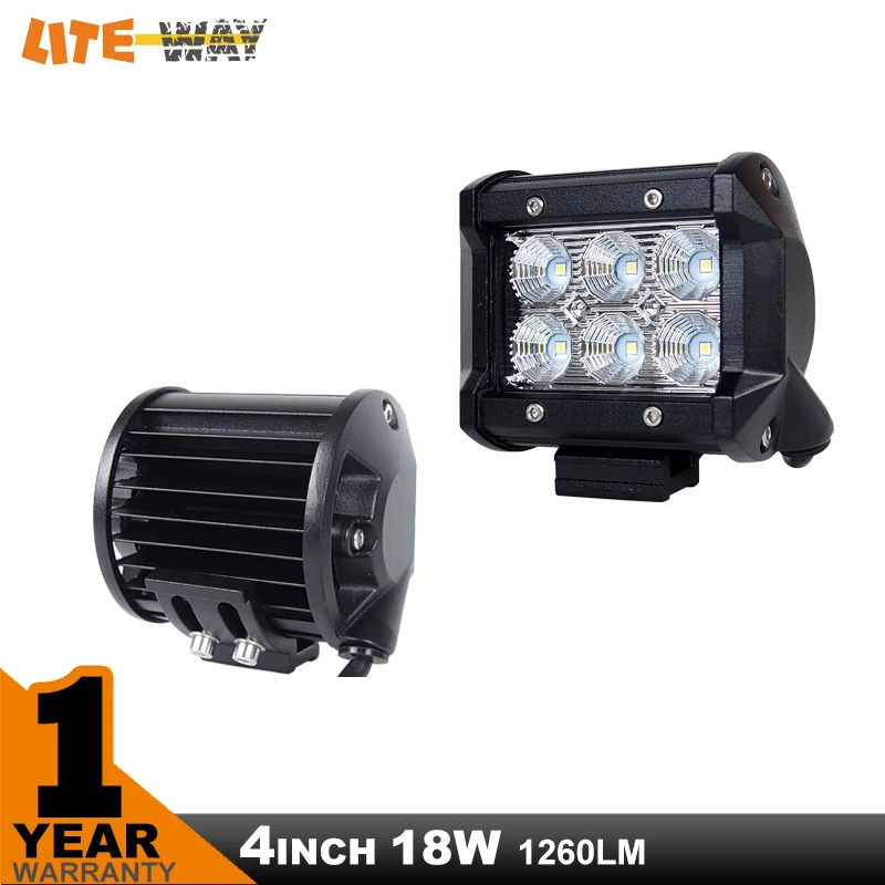 4 INCH 18W DRL FOG LIGHT FOR MOTORCYCLES SPOT FLOOD BEAM OFFROAD WORK LIGHT BAR FOR TRACTOR BOAT MILITARY EQUIPMENT LED LIGHT