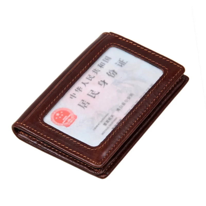BISI GORO мужские кожаные дизайнерские кошельки винтажный Чехол портмоне кредитный держатель для карт кошелек Карманный Кошелек - Цвет: coffee 8078C