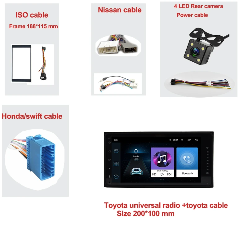Автомагнитола Navivox Универсальный аудиоплеер 2 Din на платформе Android 8.1 с GPS для