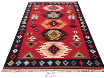 Kilim Fabric Handwoven New Listing Geometric Rug Kilim Carpet Turkish Carpets Natural Sheep Wool