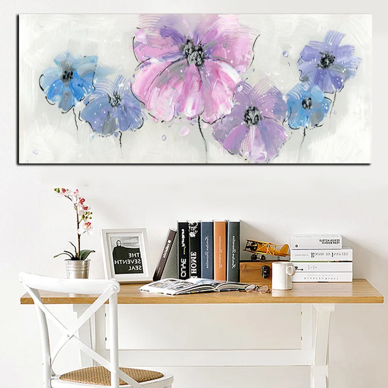HD Print Abstract Watercolor Poppy Flower Landscape Oil Painting on Canvas Art Poster Modern Wall Picture For Living Room Decor (2)