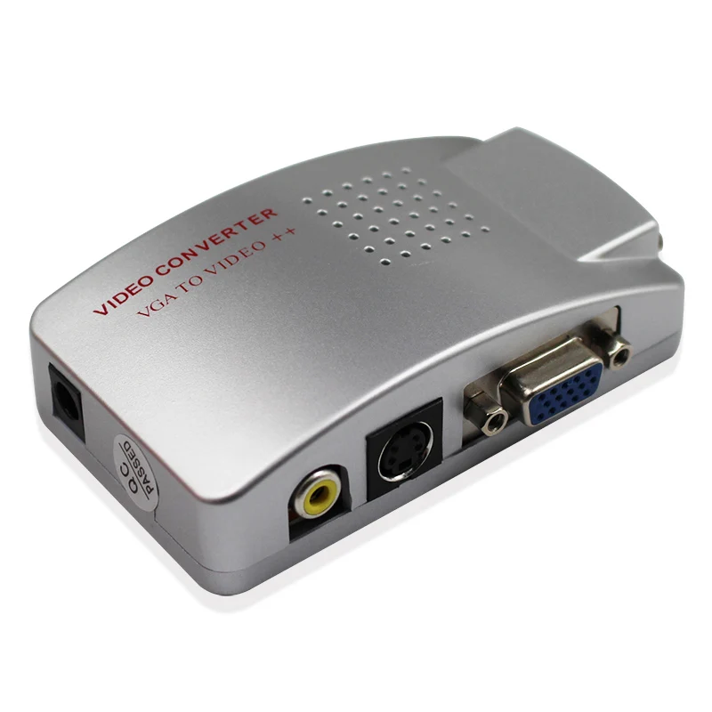 Премиум ПК ноутбук VGA AV RCA TV монитор S видео адаптер преобразователь сигнала VGA2AV