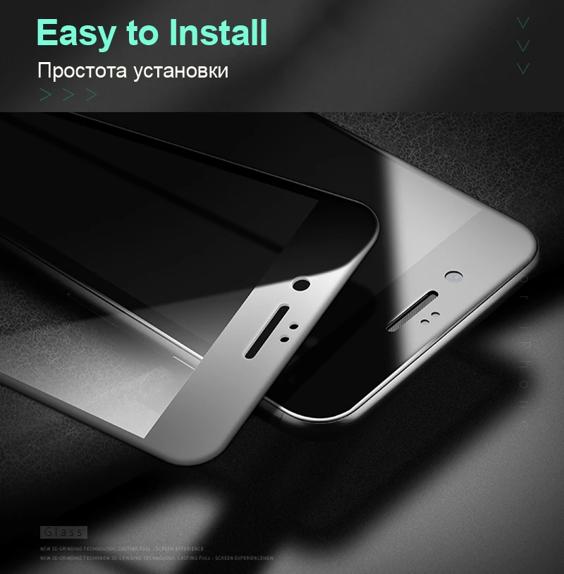 Artisome 4D 0.3mm Tempered Glass For iPhone 6 Glass 6s 7 8 Plus X iPhone 7 Glass iPhone 6 Screen Protector HD Full Cover Film    (10)