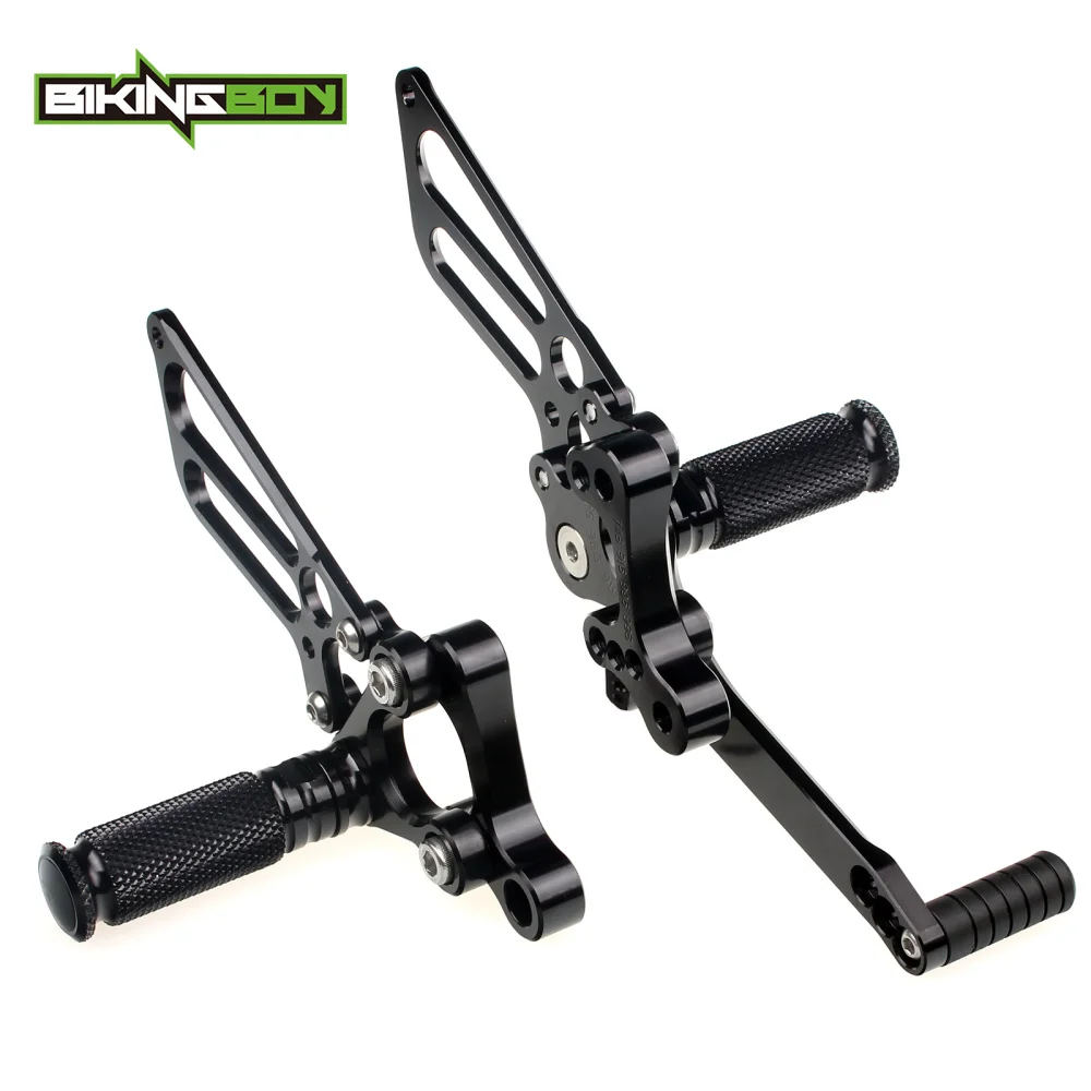 BIKINGBOY CNC Billet Aluminium Alloy Adjustable Foot Rests Rear Sets