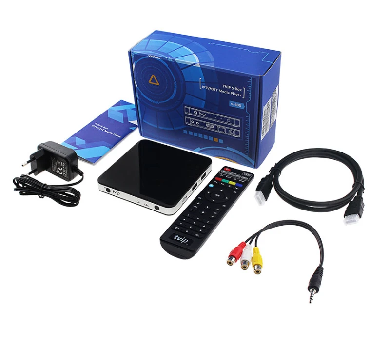 TVIP V.605 4K Ультра телеприставка linux и android iptv box 5 шт./лот iptv box mag box