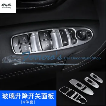 

4pcs/lot Car stickers ABS Chrome Window lift panel decoration cover Trims For Nissan Armada Patrol Royale Nismo Y62 2016-2018