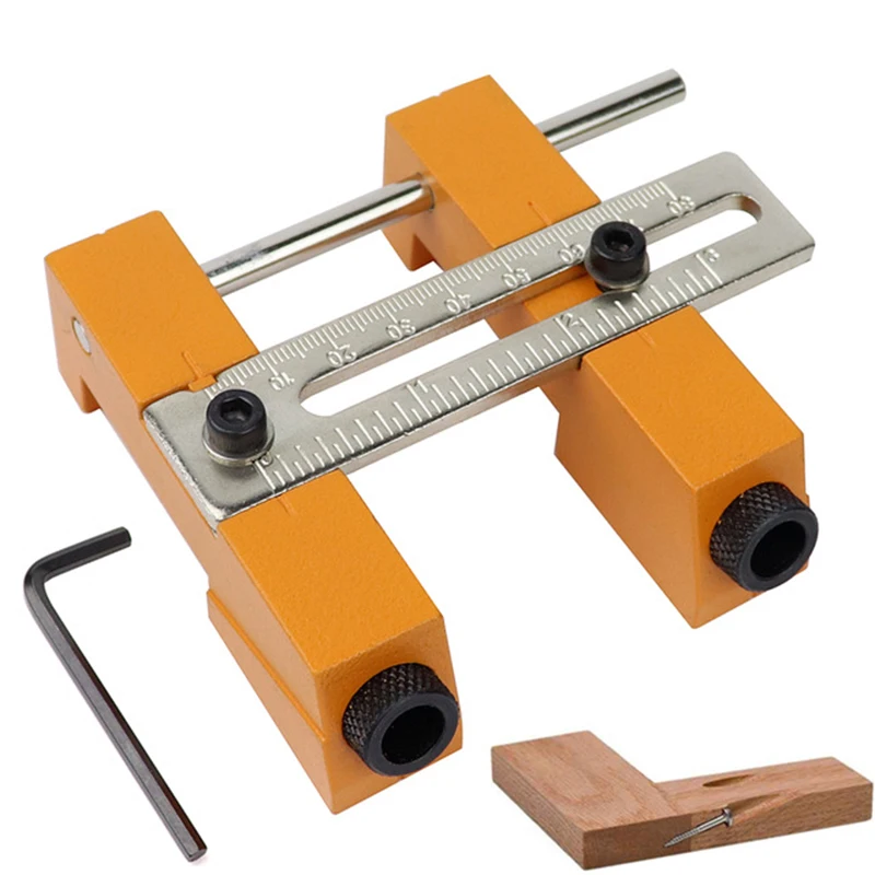 Adjustable Pocket Hole Drill Guide Kit 20 85mm Width Angle Drilling Hole Puncher Locator Jig For