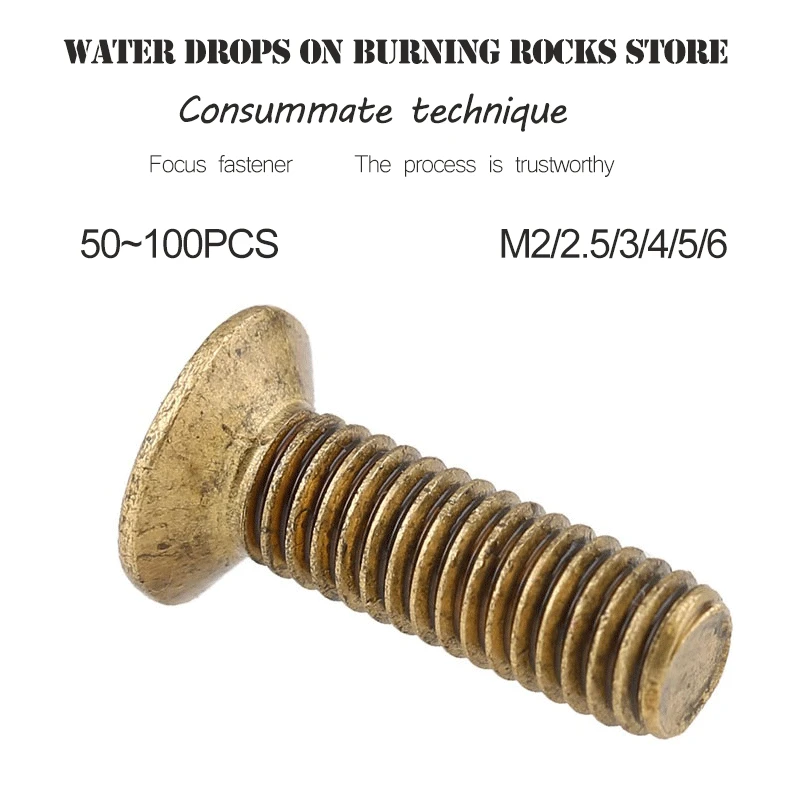 

Free shipping M2M2.5 M3M4M5M6 Copper Cross Countersunk Head Screws Flat Head Cross Copper Screws Countersunk Head Machine Screws