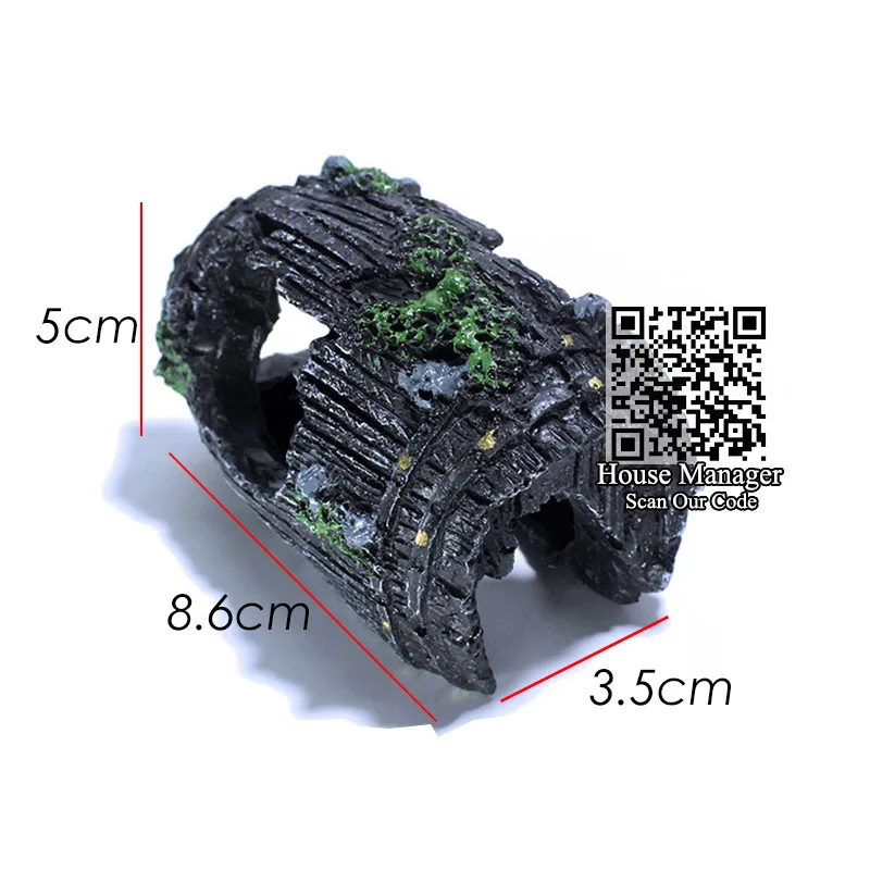 Аквариумные украшения с водным пейзажем, винная бочка, украшение для аквариума, полимерные винные ведра, аксессуары для ландшафтного дизайна для маленьких рыб, креветок - Цвет: Black
