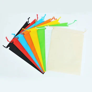 

2018 wholesales 500pcs/lot drawstring eco-friendly reusable non woven bags for shoes with customized logo shopping bags tote bag