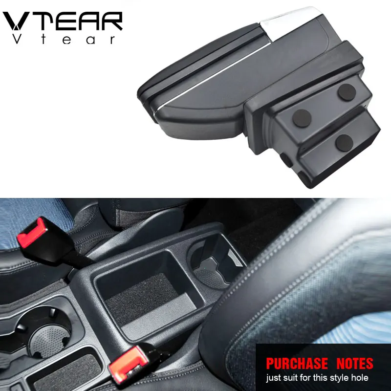 Vtear для VW Tiguan подлокотник коробка кожаный подлокотник автомобиля-Стайлинг центральная консоль USB интерьер ABS хранения украшения аксессуары подлокотник тигуан