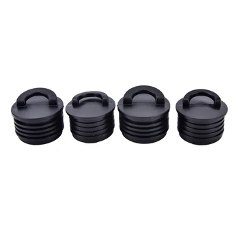 

New 4Pcs Black Rubber Kayak Marine Boat Scupper Stopper Drain Holes Plugs Rafting