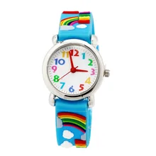 WL водонепроницаемые детские часы, детские силиконовые наручные часы, радужные брендовые кварцевые наручные часы, модные повседневные часы Relogio