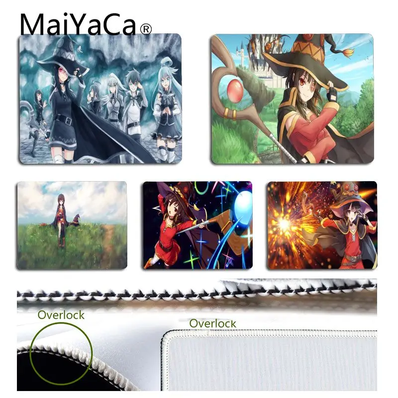

MaiYaCa Simple Design Megumin Mahou Shoujo cute girls Mouse Pads Of Computers Comfort Small Mouse Mat Gaming Lock Edge Mouse pad