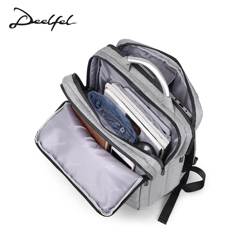 

DEELFEL Men Backpack Large Capacity Travel Bags Male Computer Bags Teenager School Bag Oxford Backpack Men