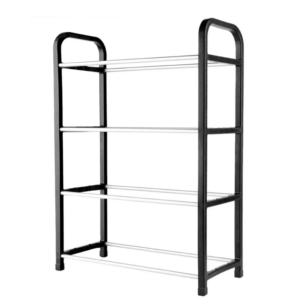 

4 Tier Household Metal Shoes Cabinet Organizer Rack Simple Stand Sturdy Shelf Storage Holder Kitchen furniture Combined