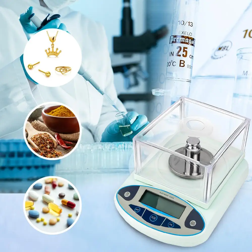 

500g/0.001g Electronic Digital Scales Precision Analytical Scale Weight Balance Scientific Lab Accuracy Jewelry Kitchen Postal