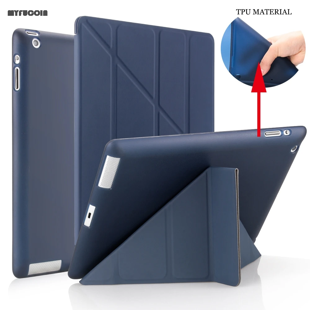 Чехол для ipad 2/3/4 смарт чехол 3/4 2 ТПУ Мягкий противоударный гибкостью материал не