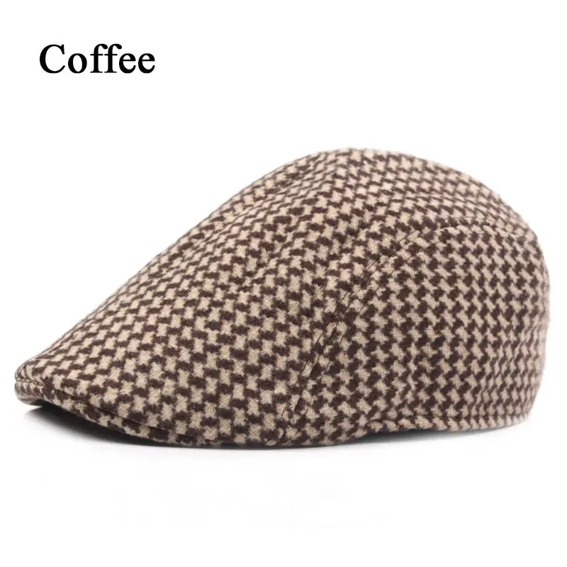 New Spring and Autumn Men Women Beret Hats Men vintage Boinas Plaid Hat Toca Casual Beret Caps Adjustable Comfortable Plaid Cap