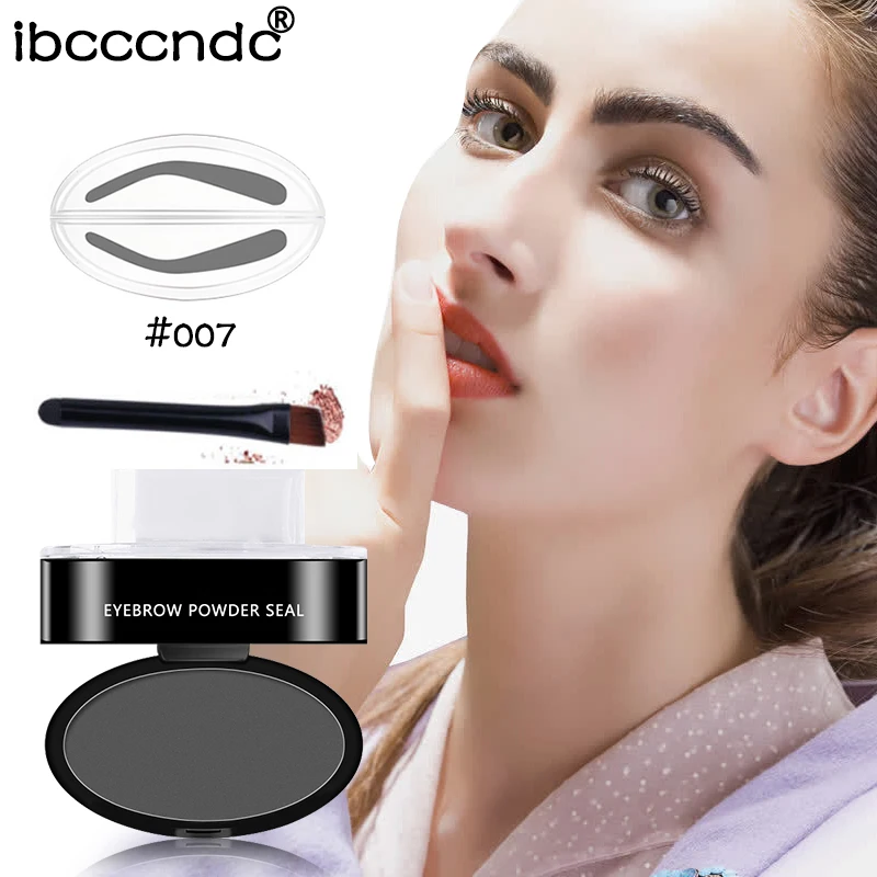 

High Quality Eyebrow Powder Seal Eyebrow Shadow Set Waterproof Eyebrow Stamp Natural Shape Brow Stamp Powder Palette Delicated