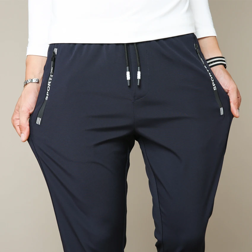 HCXY, летние мужские повседневные брюки, мужские брюки, облегающие, для работы, эластичный пояс, водонепроницаемый светильник, тонкие, крутые брюки