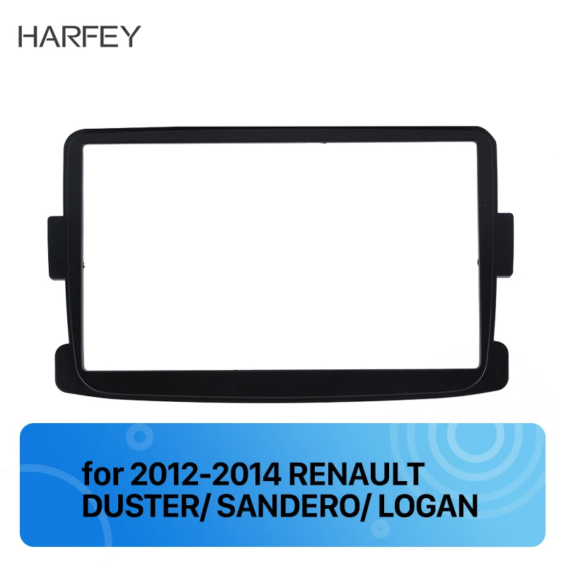 Harfey 2Din Auto Stereo Car Radio Fascia for RENAULT DUSTER SANDERO LOGAN 2012-2014 Interface DVD Player Panel Dash Mount Kits | Автомобили