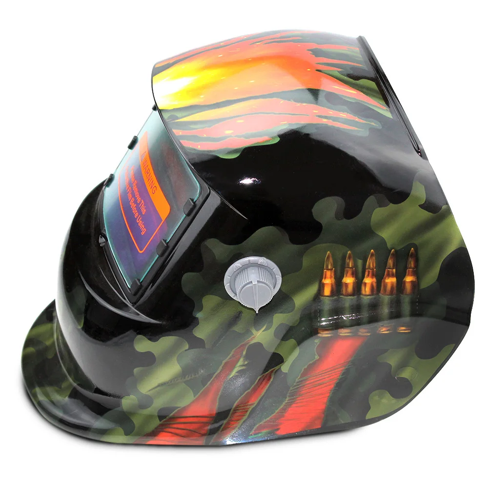 

Solar Energy Automatic Changeable Light Electric Welding Protective Helmet with Natural Pattern