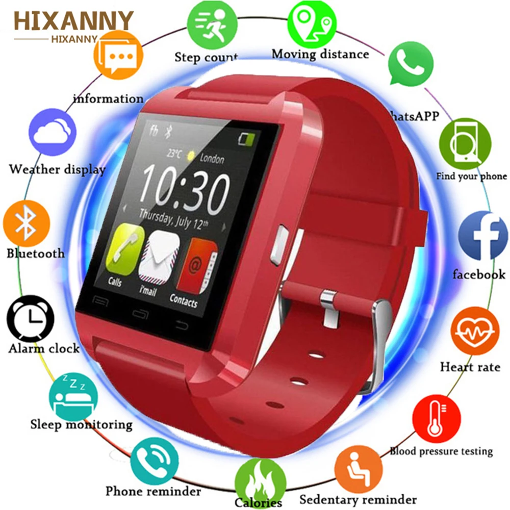 

Smartwatch Men Women Bluetooth Smart Watch for iPhone IOS Android Smart Phone Wear Clock Wearable Device Smartwach PK GT08 DZ09