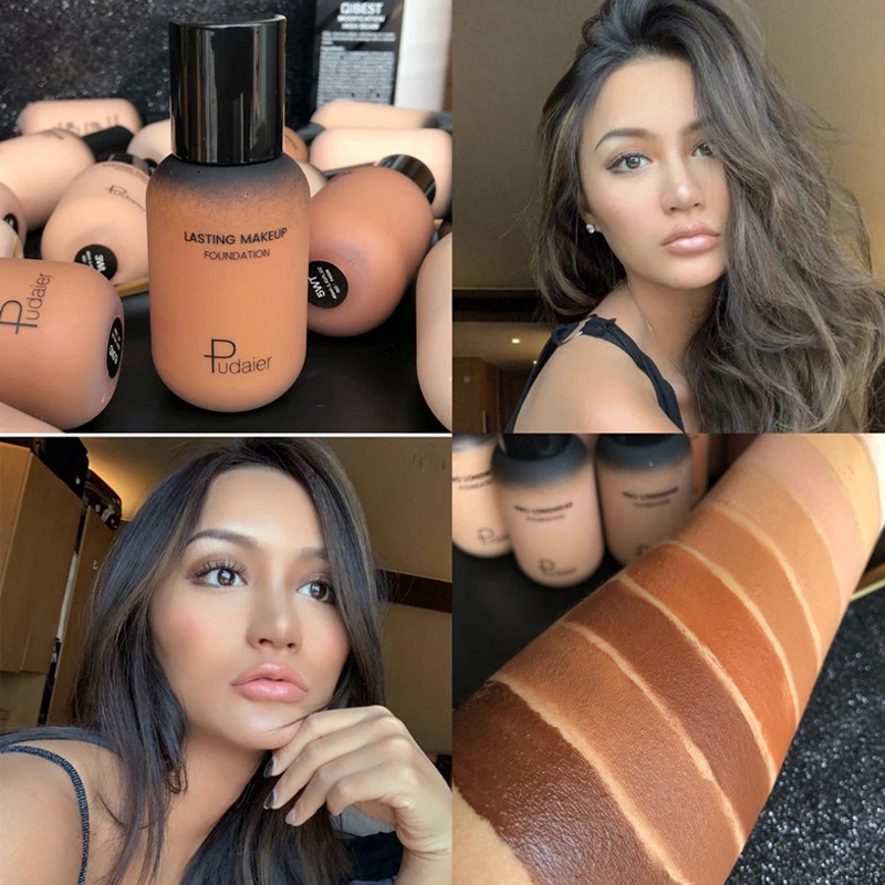 

Concealer Professional Makeup Foundation Cream Liquid Natural Camouflage Corrector Woman Face Base For Dark Black Skin People