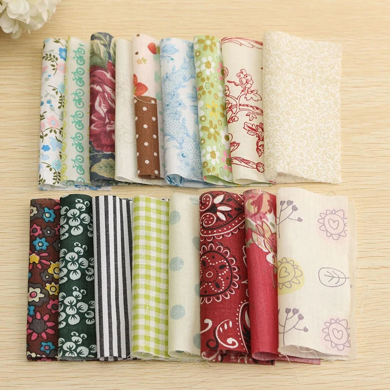 DIY 100pcs Square Floral Cotton Material Sewing Craft Patchwork Cloth 10cm*10cm