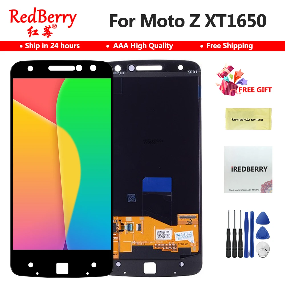 5 ''ЖК-дисплей для Motorola MOTO Z сенсорный экран Moto дисплей XT1650 ЖК-дигитайзер